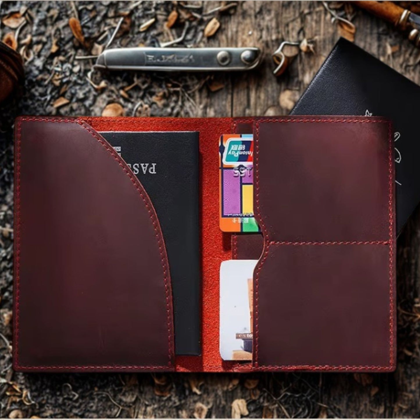 Retro Genuine Leather Passport Holder