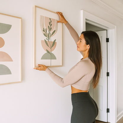 Scandinavian Serenity Collection – Trio of Modern Leaf & Line Art