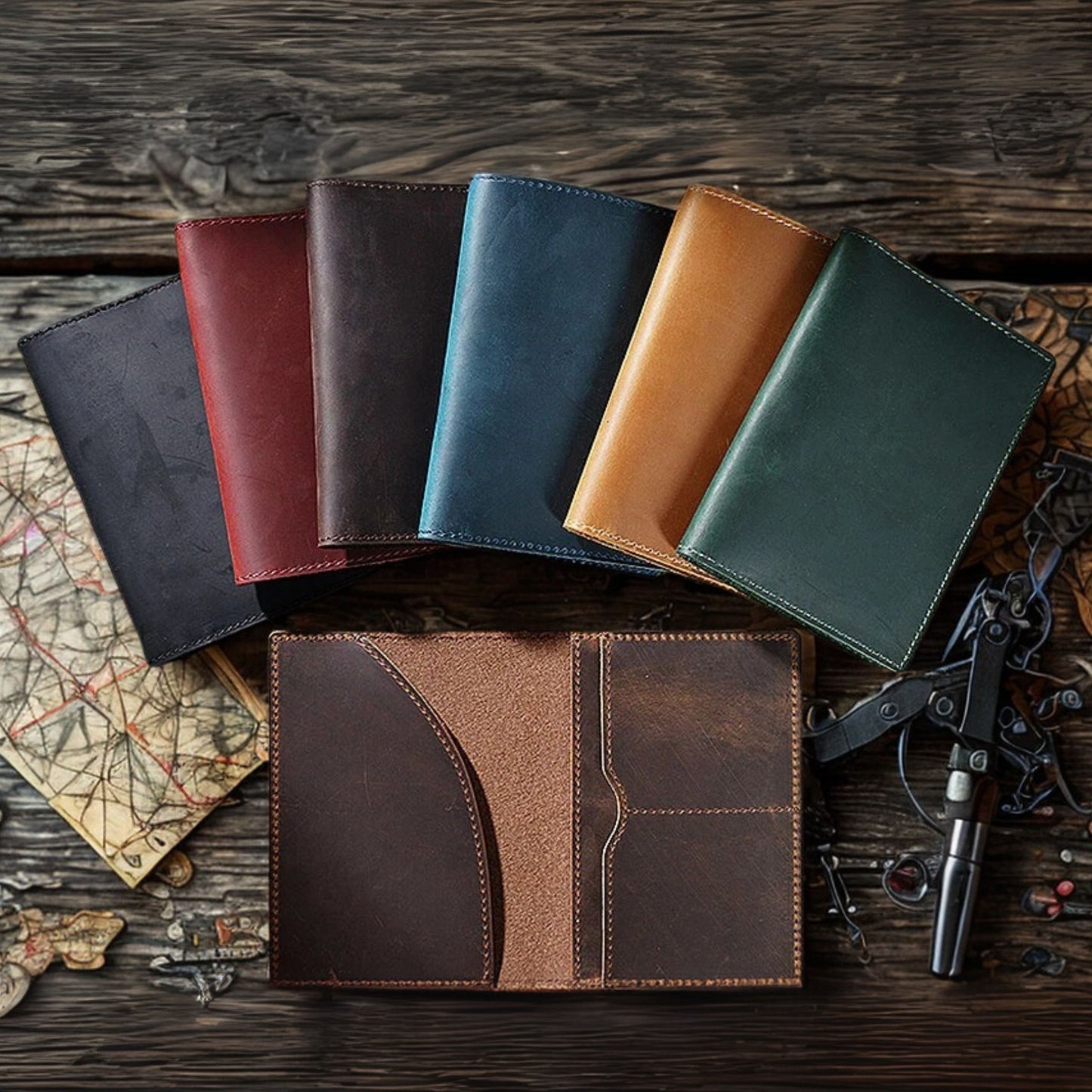 Retro Genuine Leather Passport Holder