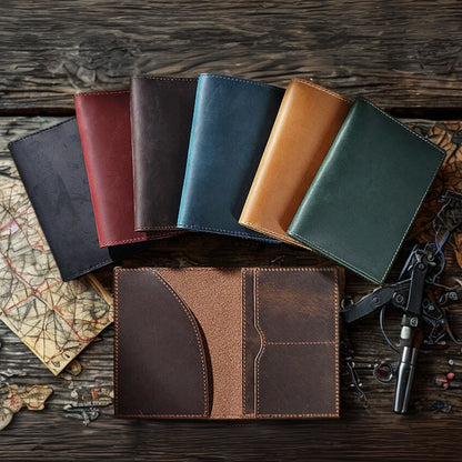 Retro Genuine Leather Passport Holder