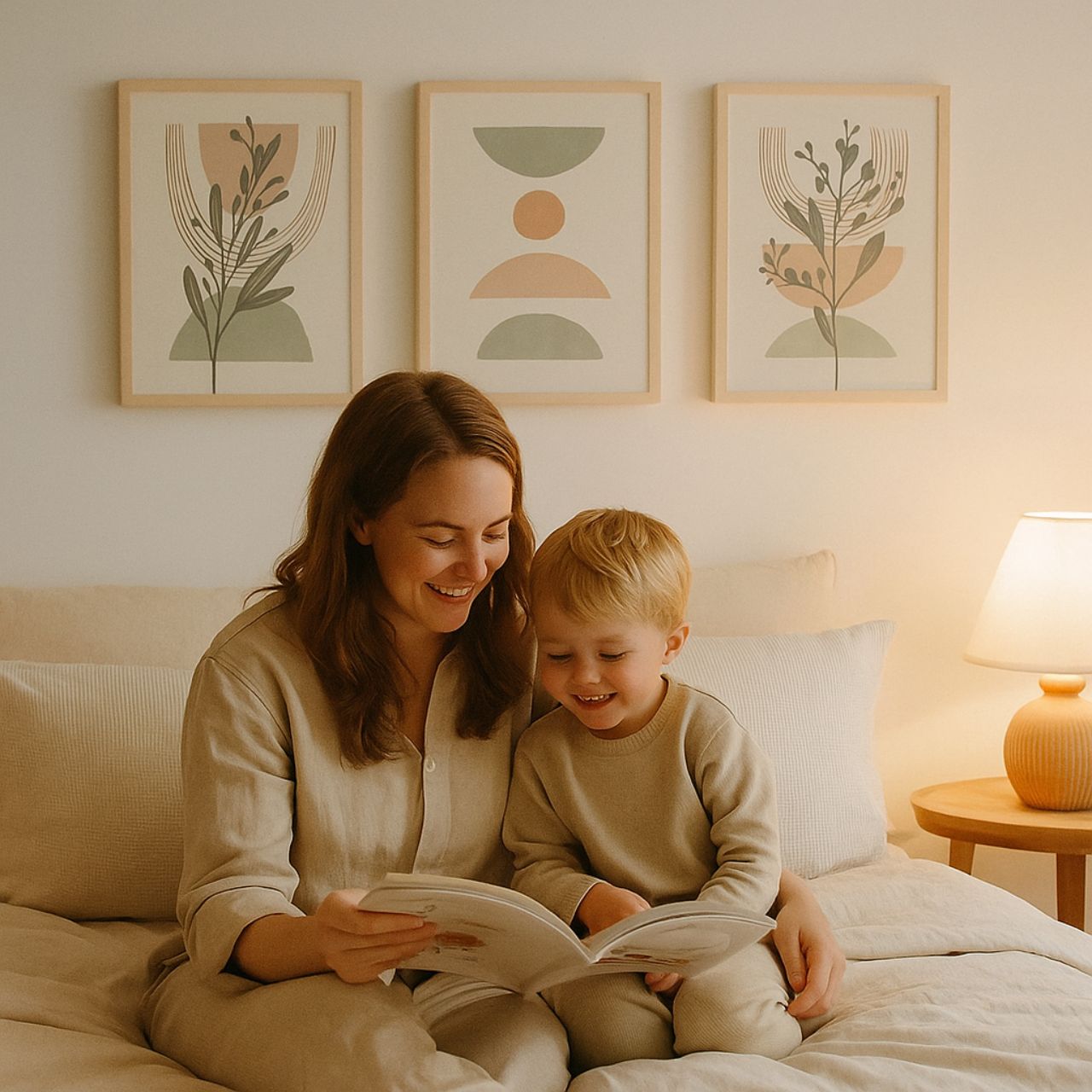 Scandinavian Serenity Collection – Trio of Modern Leaf & Line Art