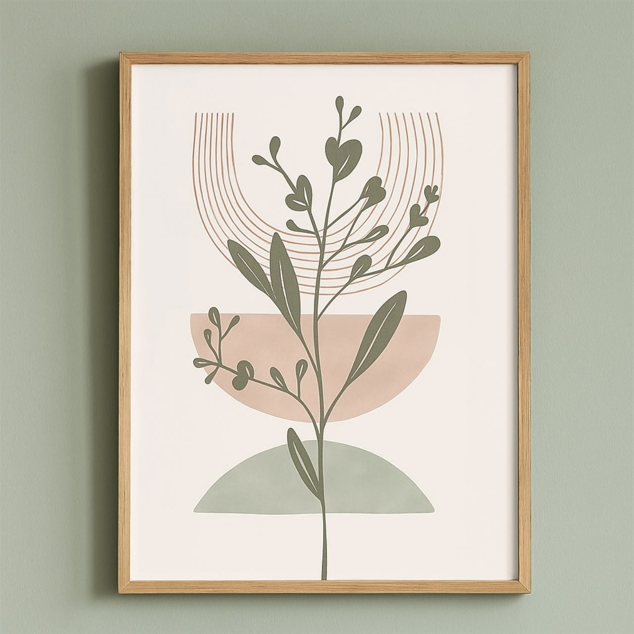 Scandinavian Serenity Collection – Trio of Modern Leaf & Line Art