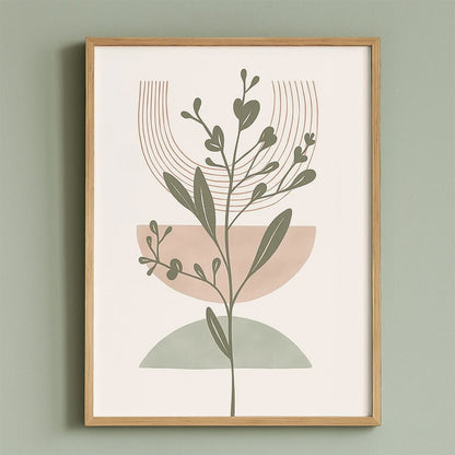 Scandinavian Serenity Collection – Trio of Modern Leaf & Line Art