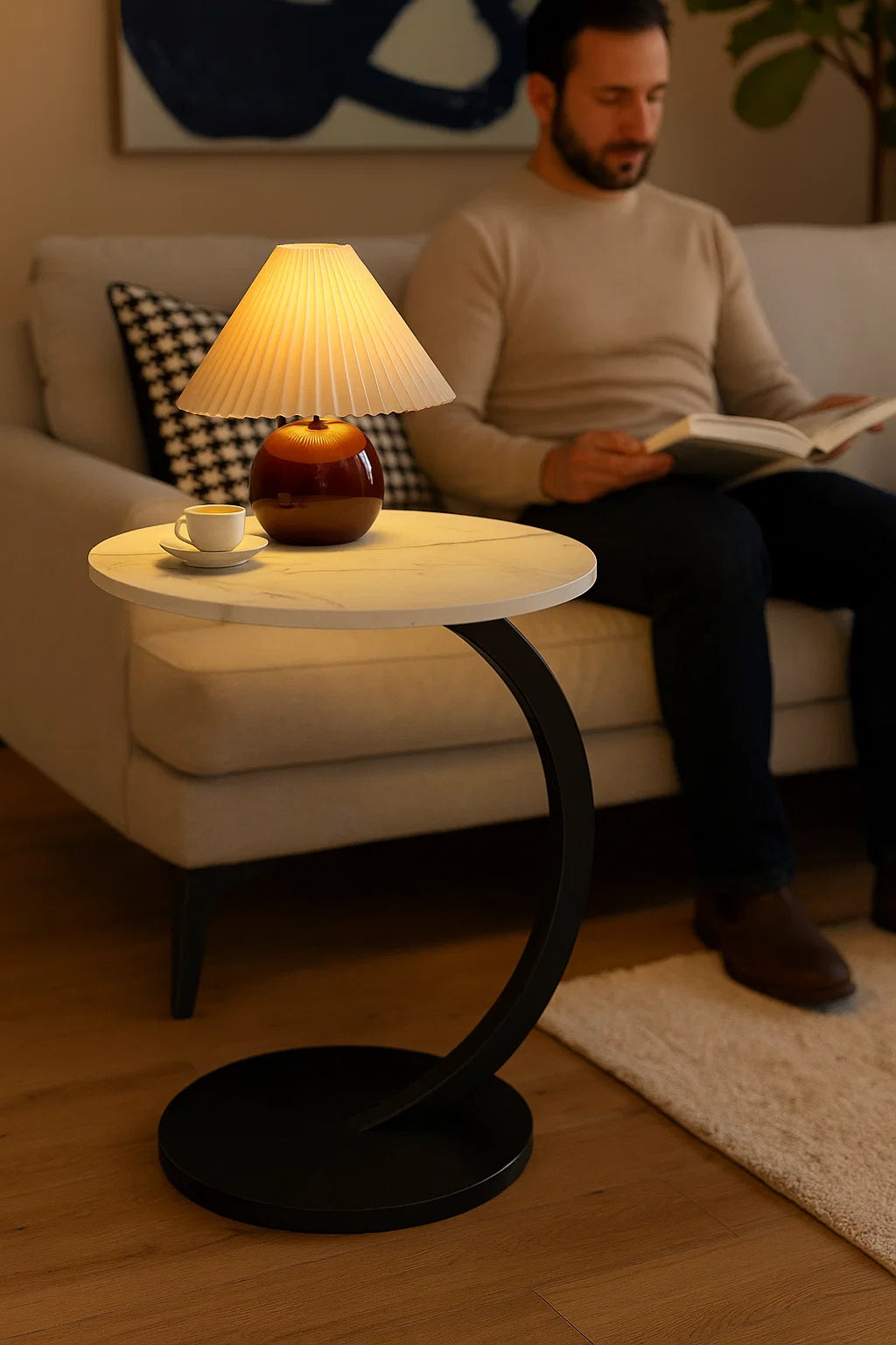 Minimalist Round Side Table
